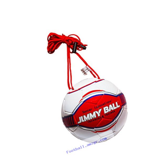 Soccer Innovations Jimmy Practice Ball, Size 4, White/Red