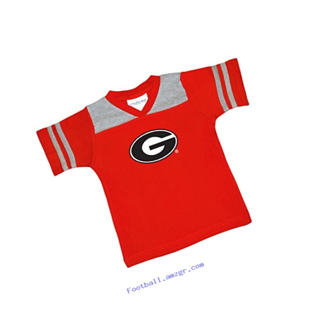 NCAA Georgia Bulldogs Toddler Boys Football Shirt, Red, 3