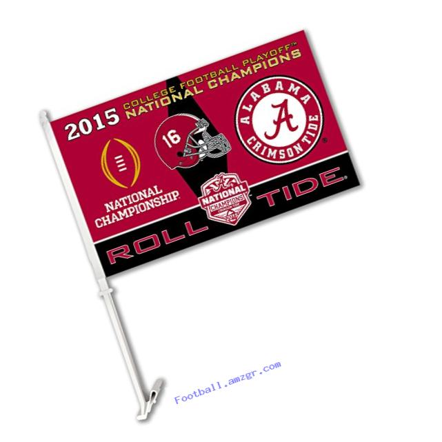 NCAA Alabama Crimson Tide College Football Champ Car Flag,One Size,Team color