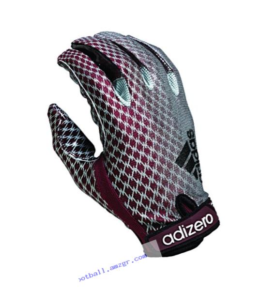 adidas ADIZ Adizero 5 Star 3.0 Football Gloves, Medium, Maroon/Silver