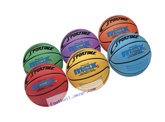 Sportime SportimeMax Basketballs - Junior Size, 27 Inch - Set of 6 Colors